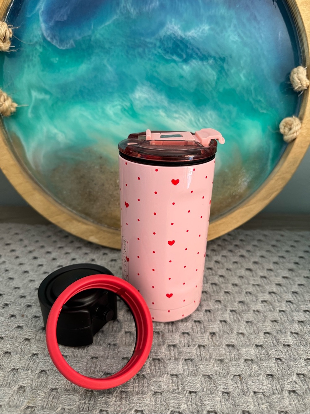 Pink Heart Stainless Travel Tumbler - Brand Unspecified